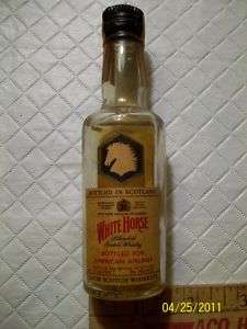 White Horse Scotch Mini Liquor bottle American Airlines  
