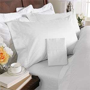 Solid White Queen Sheet Set 1500 TC Egyptian Cotton  