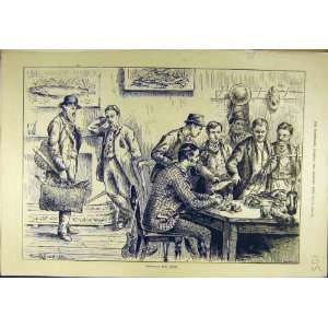  1884 Fishermen Weigh In Catch Fish Craft Sport Print