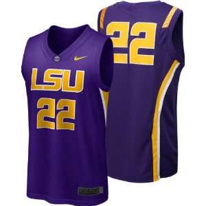  LSU Tigers Nike Purple Replica Basketball Jersey Sports 