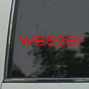  Weezer Red Decal Rock Band Car Truck Bumper Window Red 
