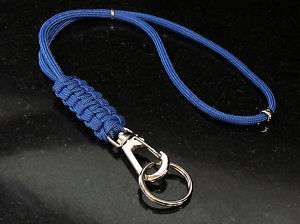   PARACORD WRIST LANYARD FOR ID BADGES KEYS WHISTLES & MORE 47 COLORS