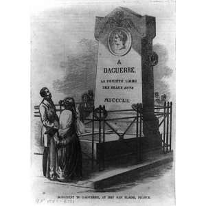  Monument to Daguerre,Bry San Marne,France,1854,people 