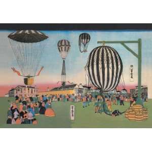   Launching of Hot Air Balloons 12x18 Giclee on canvas