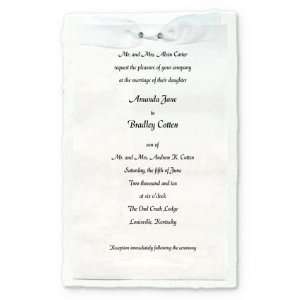  White with Parchment Overlay Wedding Invitations: Health 