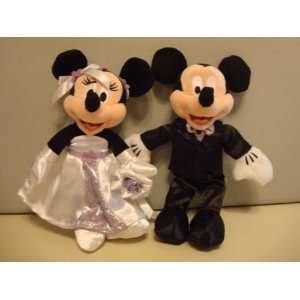   & Minnie Mouse Wedding Groom & Bride Plush Dolls 9 
