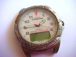 Timex expedition indiglo quartz watch defect for parts  