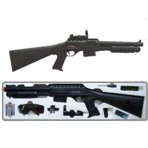Ca870 Style Airsoft Spring Powered Shot Gun with Stock:  