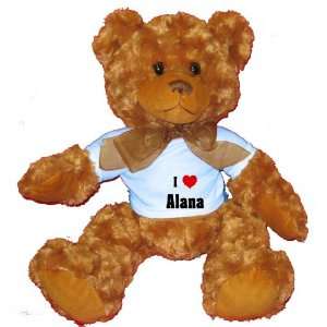   Love/Heart Alana Plush Teddy Bear with BLUE T Shirt: Toys & Games