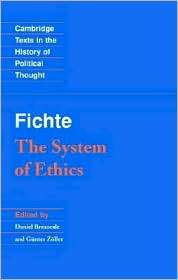 Fichte The System of Ethics, (0521571405), Johann Gottlieb Fichte 