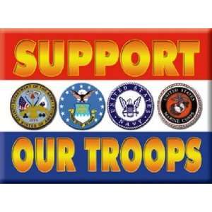  Support Our Troops Magnet 24507P: Kitchen & Dining