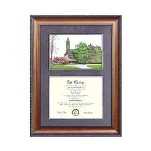   Cornell University Suede Mat Diploma Frame with Lithograph Sports