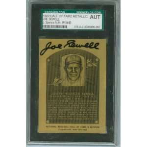  Joe Sewell Autograph 1982 National Baseball Hall of Fame 