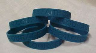 OCD Awareness Support Teal Silicone Bracelets Lot of 6  