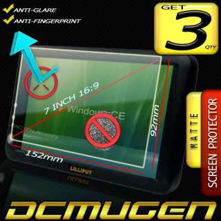 ANTI GLARE Screen Protector 7 inch GPS 152mm x 92mm  