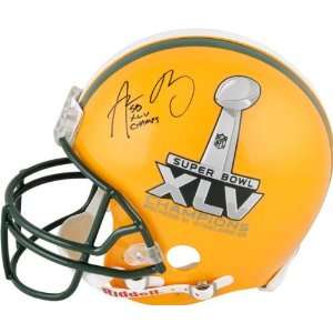 Aaron Rodgers Autographed Pro Line Helmet  Details Green Bay Packers 