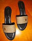 Eric Javits Slide Sandal Shoe 9 M $195 BellPort Bark Braid Woven Vamp 