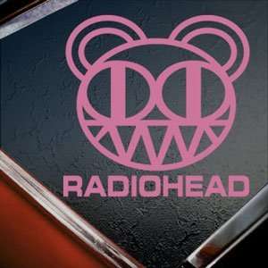  RADIOHEAD Pink Decal SCARY BEAR KID A ALBUM Car Pink 