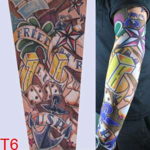 T6 Fake Tattoo Sleeves Body Arm Stockings Accessories  