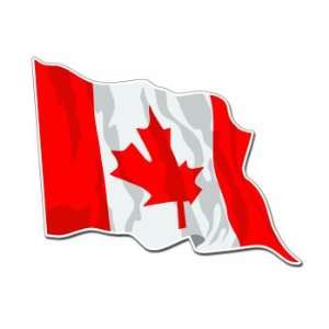  CANADA WAVING FLAG   Sticker Decal   #S0143 Automotive