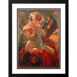  Mucha, Alphonse Maria 28x38 Framed and Double Matted 