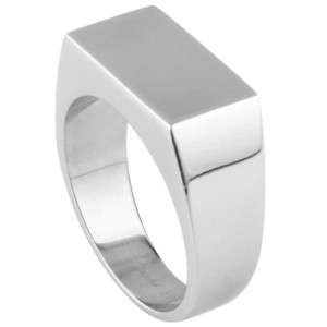 316L Stainless Steel Signet Ring   Sz. 10 to 12  