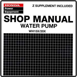 Honda WH15X WH20X 15 20 Pump Service Repair Manual 61YB710  