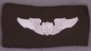 WWII AAF Liaison Pilots Embroidered Wing Badge  