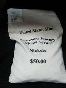 2005 D Westward Journey Bison 5¢ original mint sewn $50 bag from the 