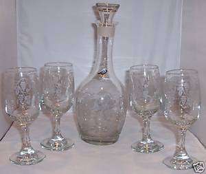 WEST VIRGINIA GLASS BAR SET / RETIRED SET  
