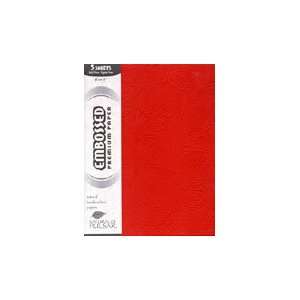    Pulsar Embossed Paper Pack 8.5x11 Red Arts, Crafts & Sewing