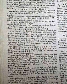 Rare COLONIAL PENNSYLVANIA Post Ben Franklin 1769 Newspaper w/ Negro 