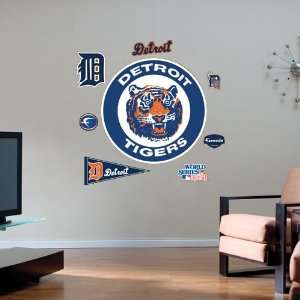  Detroit Tigers Retro Logo Fathead Wall Sticker Sports 