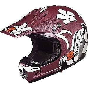 M2R SX Pro Offroad Helmet   Adult, Pink/White Flower, X 