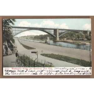    Postcard Washington Bridge Speedway New York City 