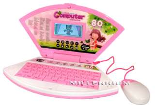 Pink Colour Screen Childrens Teaching Learning LAPTOP COMPUTER 