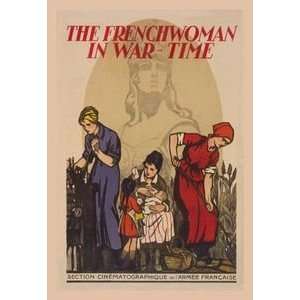  The French Woman in War Time   12x18 Framed Print in Gold 