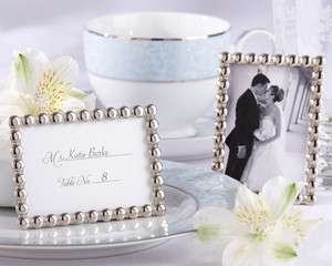 Silver Pearls Mini Photo Frame Wedding Favor  