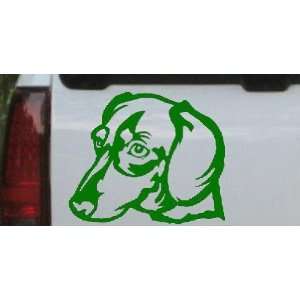 Dotson Dog Animals Car Window Wall Laptop Decal Sticker    Dark Green 