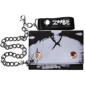  Rob Zombie   Wallets   Leather Biker Tri fold: Clothing