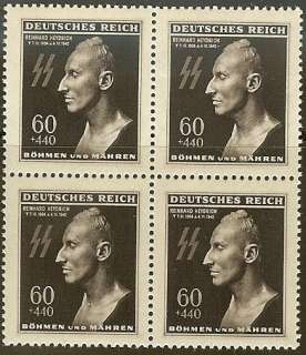 Stamp Germany Bohemia Czechoslovakia Mi 131 Sc B20 Block WWII Nazi 