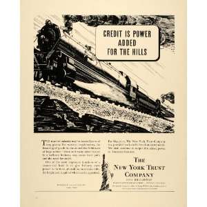  1939 Ad Trains New York Trust Company 100 Broadway 