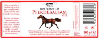 Pferdebalsam Gel Pferdesalbe Pullach Hof 500ml ~~~  