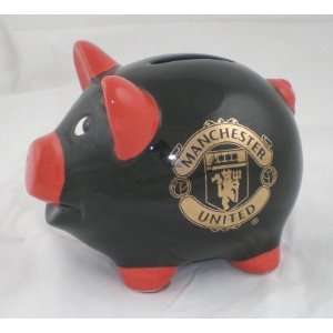   FC Official Ceramic Piggy Bank Money Box Black: Sports & Outdoors