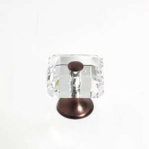   Square Faceted 31% Lead Crystal Knob W/Cap(Jvj38312) Old World