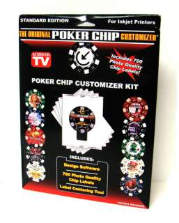 Custom Poker Chip Label Maker Kit. Design Table Chips  