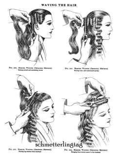 1930s Hairstyle Book Marcel Waving Flapper Hairstyles  