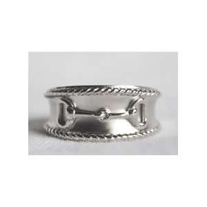  Lisa Welch Jewelry Sterling Silver Horse Bit Band Ring 