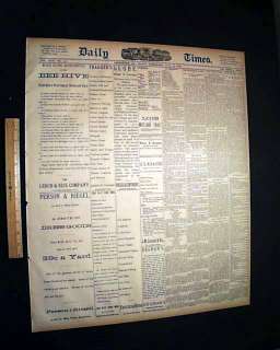 THE DALTON GANG Last Train Robbery 1892 Old Newspaper *  