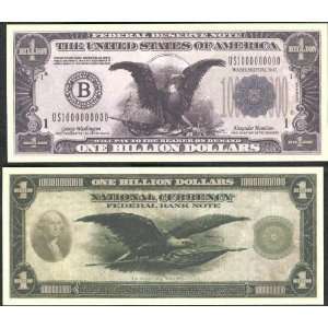  American Eagle BILLION DOLLAR Novelty Bill Collectible 